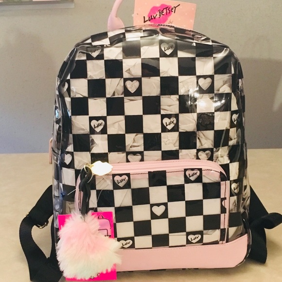 betsey johnson clear backpack